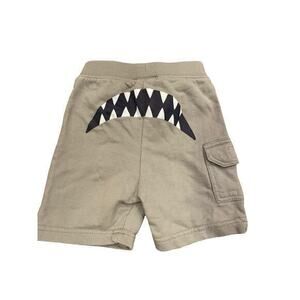 EUC MiniBamba 100% Cotton Boy Shark Bottom Drawstring‎ Shorts Grey & Navy Blue